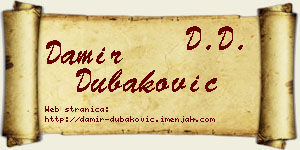 Damir Dubaković vizit kartica
